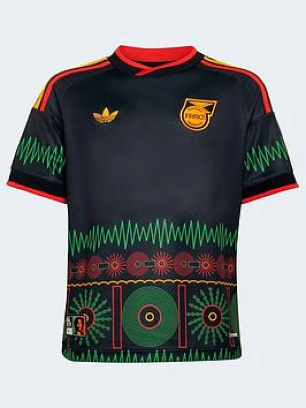 Image of adidas Kids Jamaica Away Shirt 2026 - Black Unisex 7 - 8 Years