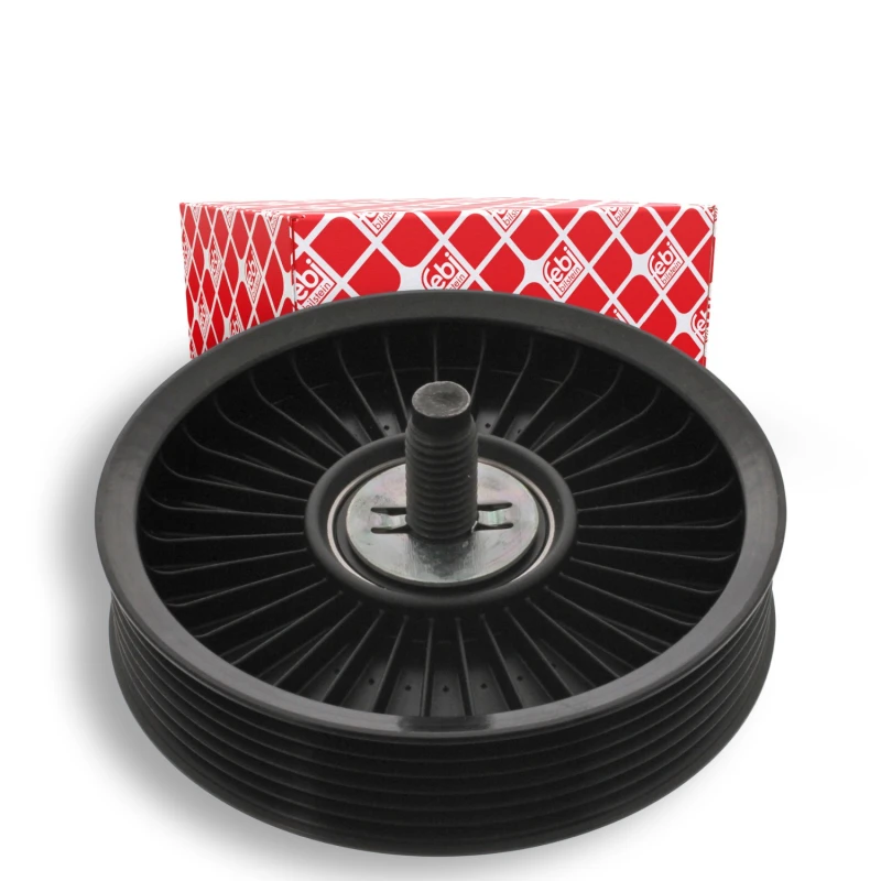 Image of FEBI BILSTEIN 34591 Idler Pulley with screw Plastic Deflection/Guide Pulley,v-ribbed belt (312)