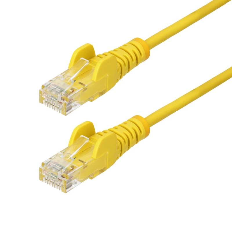 Image of StarTech.com 1.5m Yellow Slim CAT6 Ethernet Cable. Snagless. 100W PoE.