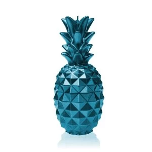 Image of Blue Metallic Large Pineapple Candle