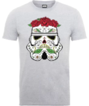 Image of Star Wars Day Of The Dead Stormtrooper T-Shirt - Grey - L