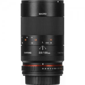 image of Samyang 100mm f2.8 ED UMC Macro Lens for Canon EF Mount Black