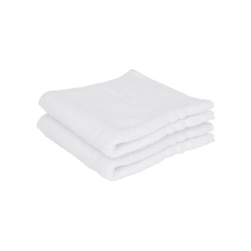 Image of Nicola Spring Cotton Wash Cloths - 30Cm X 30Cm - White - Pack Of 2