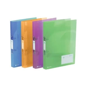 image of Rexel Ice A4 Ring Binder 30mm Spine Assorted Colours - 1 x Pack of 10 Ring Binders