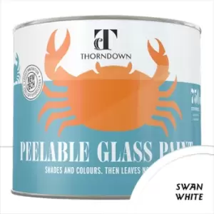 Image of Thorndown Swan White Peelable Glass Paint 150ml - Opaque