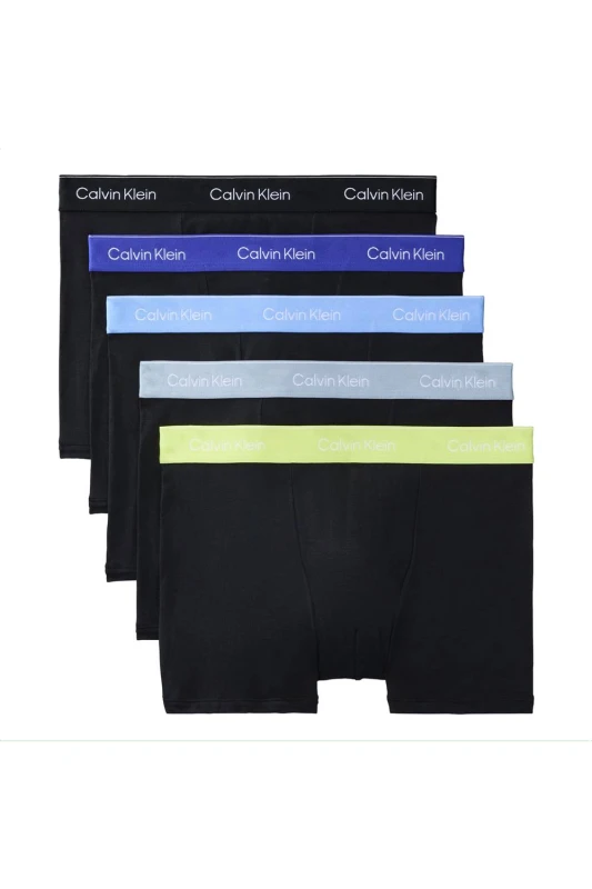 Image of Calvin Klein Mens Relaxed Fit Trunk 5Pk Black Size: Small Black Male S