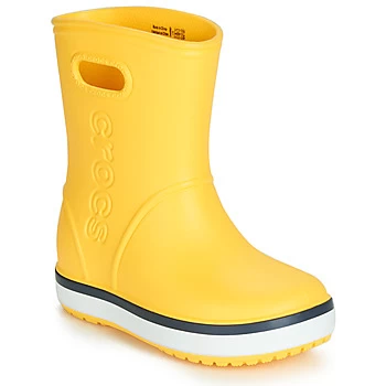 image of Crocs CROCBAND RAIN BOOT K boys's Childrens Wellington Boots in Yellow - Sizes 11 kid,13 kid,1 kid,3 kid,8 toddler,7 toddler,9 toddler,10 kid,12 kid,2