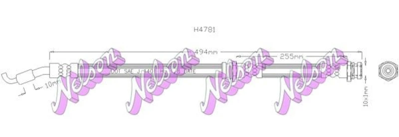 Image of KAWE Brake hose KAWE H4781