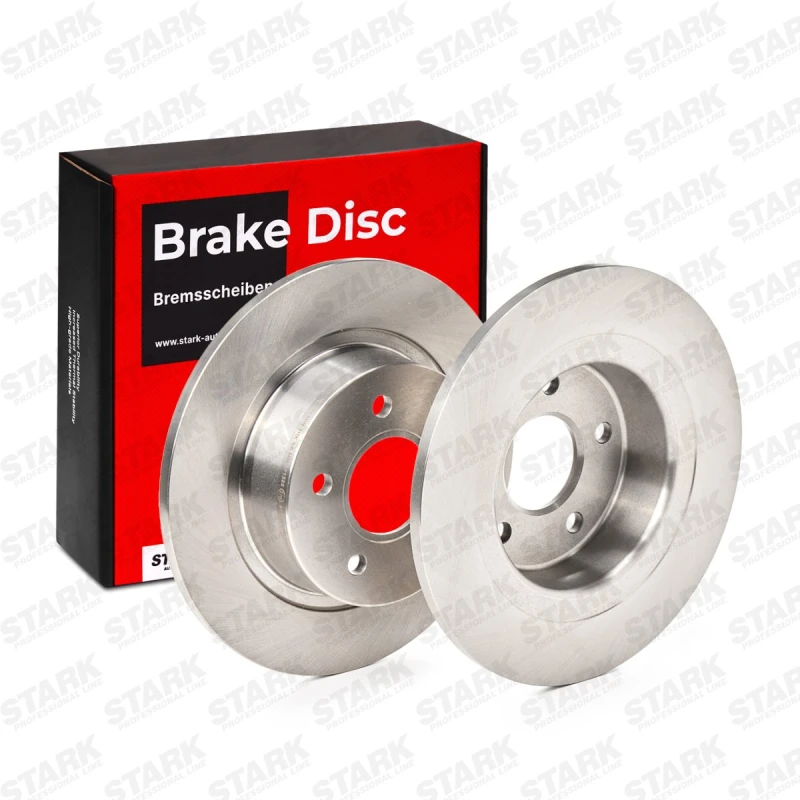 Image of STARK SKBD-0022143 Brake disc Rear Axle, solid, Cast Iron, Uncoated, Untreated, without bolts/screws Cast Iron Brake Disc (82)