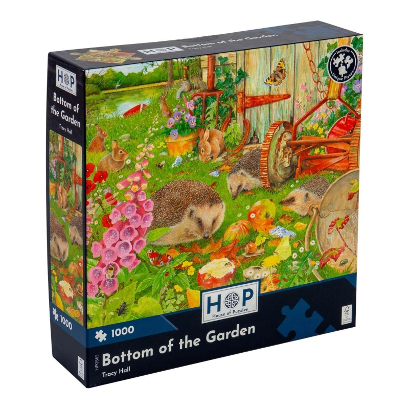 Image of The House Of Puzzles Bottom Of The Garden, 1000 Piece Jigsaw Puzzle Multi unisex