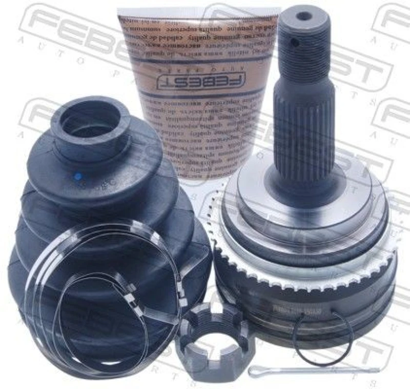 Image of FEBEST 0410-V97A50 Joint, drive shaft Front Axle, with ABS sensor ring Joint,drive shaft (236)