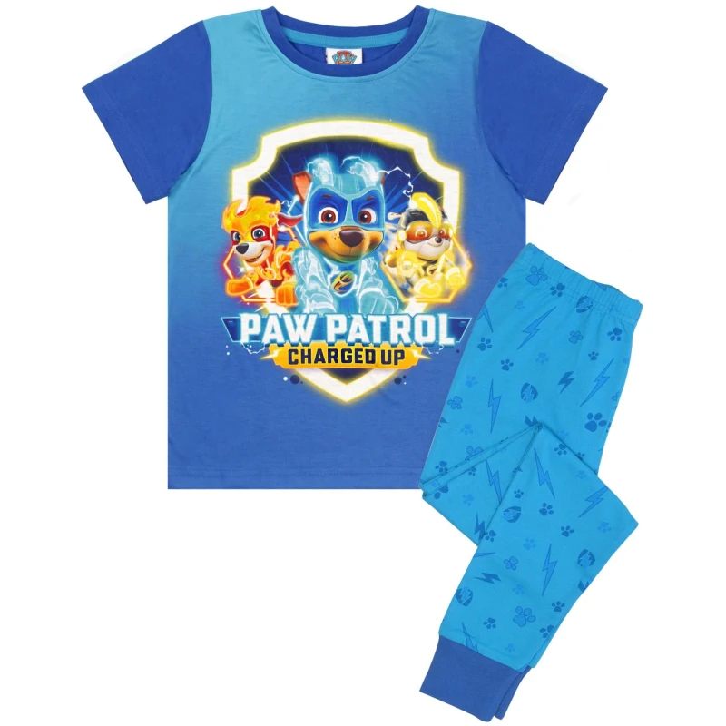Image of Paw Patrol Short Sleeve Long Leg Pyjama Set Blue male