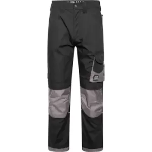 Image of JCB Trade Cargo Pocket Trousers 32" R in Black Cotton/Polyester