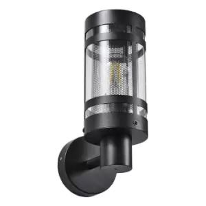 Image of Zink GADA Outdoor Wall Light Black & Stainless Steel