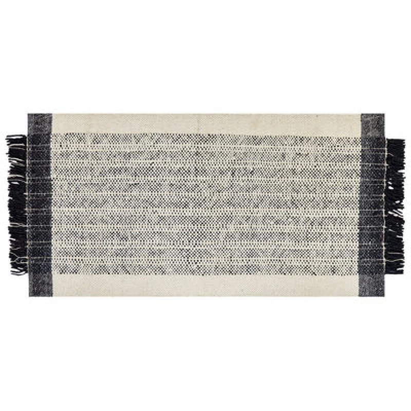 Image of Beliani Rug Ketenli White 80 X 150 Cm Wool