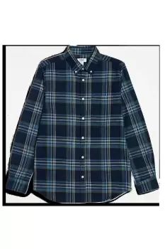 Mens Navy Base Check Shirt