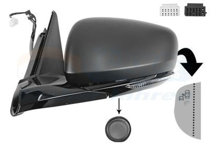 Image of VAN WEZEL Wing mirror VAN WEZEL 4317827