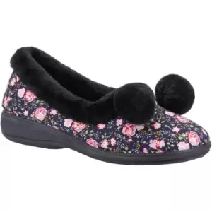 image of Fleet & Foster Goldfinch Ladies Slipper Female Black UK Size 6