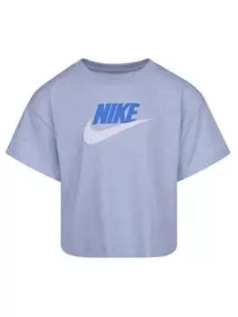 image of Nike Younger Girls Club Hbr Boxy Tee, Grey, Size 2-3 Years, Women