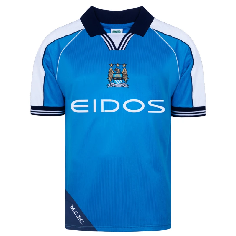Image of Score Draw Manchester City 2000 Retro Football Shirt MANC00HPYSS-XXL XXL Mens Sportswear