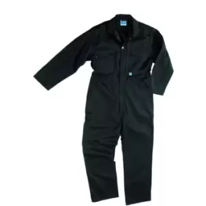 image of 366-BLACK 46" ZIP Front Coverall