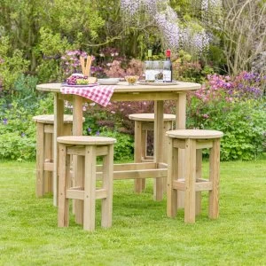 image of Zest4Leisure Bahama Oval Garden Table and 4 Stools