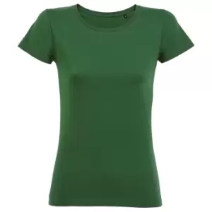 Image of SOLS Womens/Ladies Milo Organic T-Shirt (L) (Bottle Green)