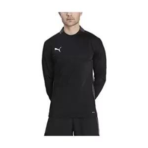 image of Puma ftblPLAY 1/4 Zip Top Puma Black/Asphalt XLarge