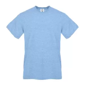 Image of Next Level Unisex Adult Snow Sueded T-Shirt (XXL) (Blue Heather)