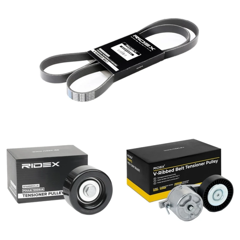 Image of RIDEX 542R0338 V-ribbed belt set V-Ribbed Belt Set (542)