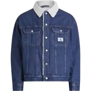 Image of Calvin Klein Jeans Regular 90S Sherpa Jacket - Blue