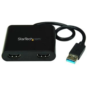 image of StarTech USB to Dual HDMI Adapter - 4K