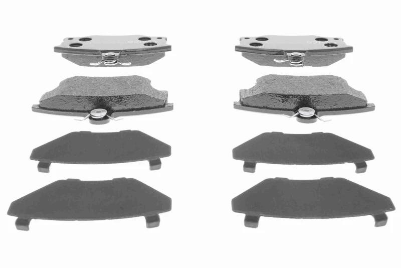 Image of VAICO V24-0063 Brake pad set Front Axle, incl. wear warning contact, Q+, original equipment manufacturer quality, with brake caliper screws Brake Pad