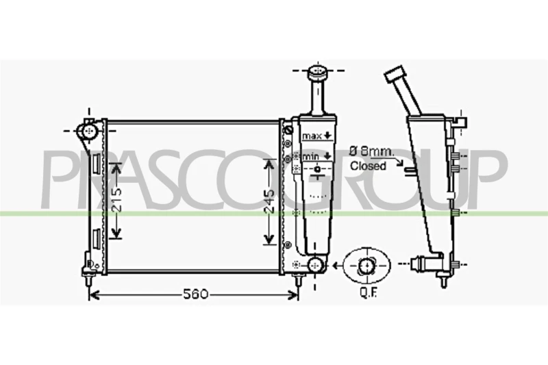 Image of PRASCO Engine radiator PRASCO FD008R001