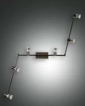 Image of Alice Spotlight Bar Black Chrome Glass, GU10