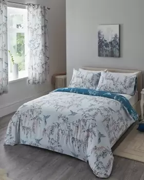 Image of Cotton Traders Midnight Garden Duvet Set in Blue
