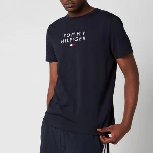 Image of Tommy Hilfiger Mens Stacked Flag T-Shirt - Desert Sky - L