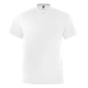 Image of SOLS Mens Victory V Neck Short Sleeve T-Shirt (3XL) (White)