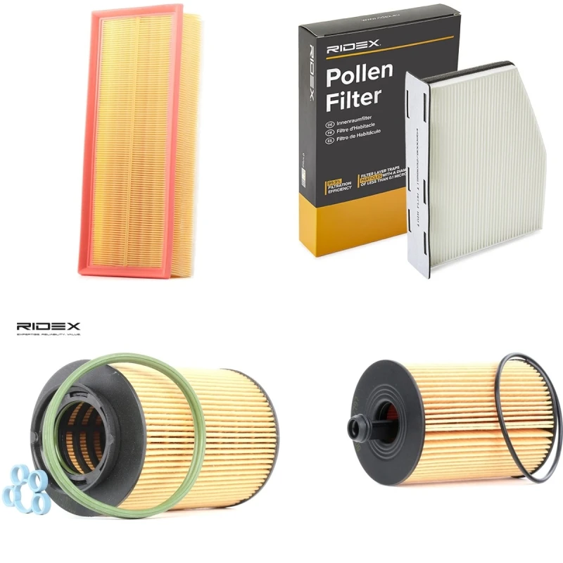 Image of RIDEX 4055F11231 Filter Set with gaskets/seals, with pre-filter Filter Set (4055)