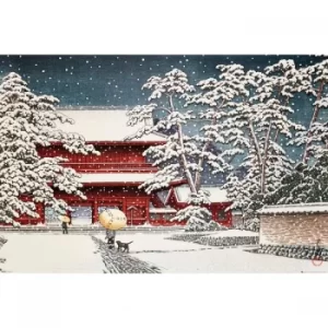 Image of Kawase Zojo Temple in the Snow Maxi poster