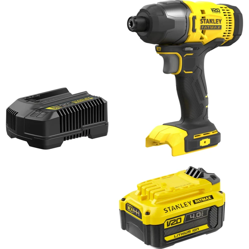 Image of Stanley Fatmax V20 SFMCF800 18v Cordless Impact Driver SFMCF800M1 Batteries: 1 x 4ah Li-ion