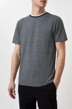 Image of Mens Tipped Birdseye Crew Neck T-Shirt
