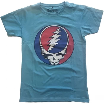 Image of Grateful Dead - Steal Your Face Classic Unisex Large Eco-T-Shirt - Blue