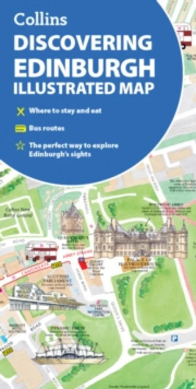 Image of Discovering Edinburgh Illustrated Map. By Dominic Beddow, Collins Maps Books