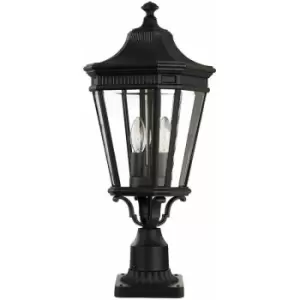 Image of Loops - Outdoor IP44 2 Bulb Wall Ground Pedestal Black LED E14 60W