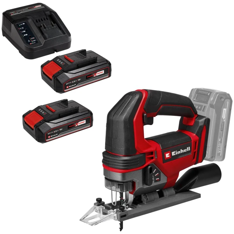 Image of Einhell TE-JS 18/100 Li 18v Cordless Jigsaw 2 x 2.5ah Li-ion Charger No Case TE-JS 18/100 L