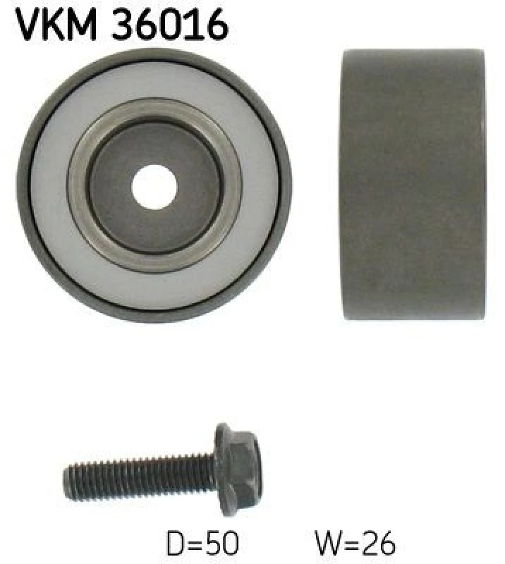 Image of SKF Deflection / guide pulley, V-ribbed belt SKF VKM 36016