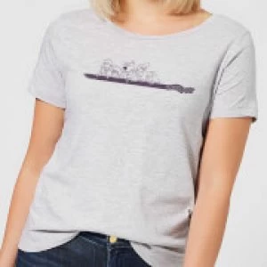 Image of Scooby Doo Those Meddling Kids Retro Womens T-Shirt - Grey - 3XL