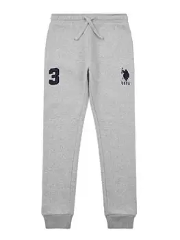 Image of U.S. Polo Assn. Boys Player 3 Joggers - Vintage Grey Marl, Vintage Grey Marl, Size 10-11 Years