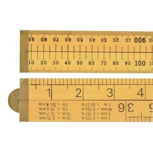Image of R.S.T. Wooden 4 Fold Rule 1m / 39" (Loose)